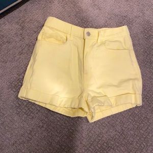 American Apparel high waisted cuffed jeans shorts